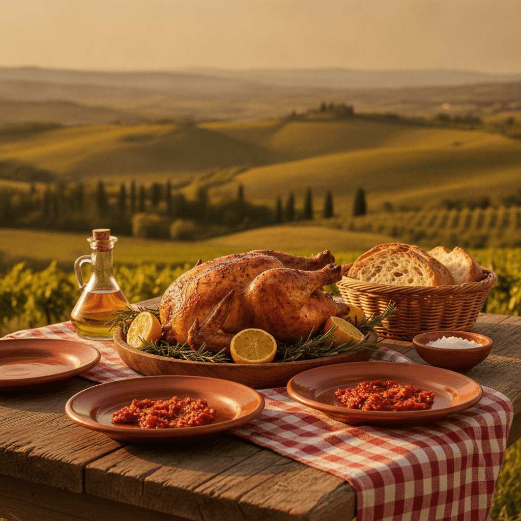 Pollo arrosto in trattoria