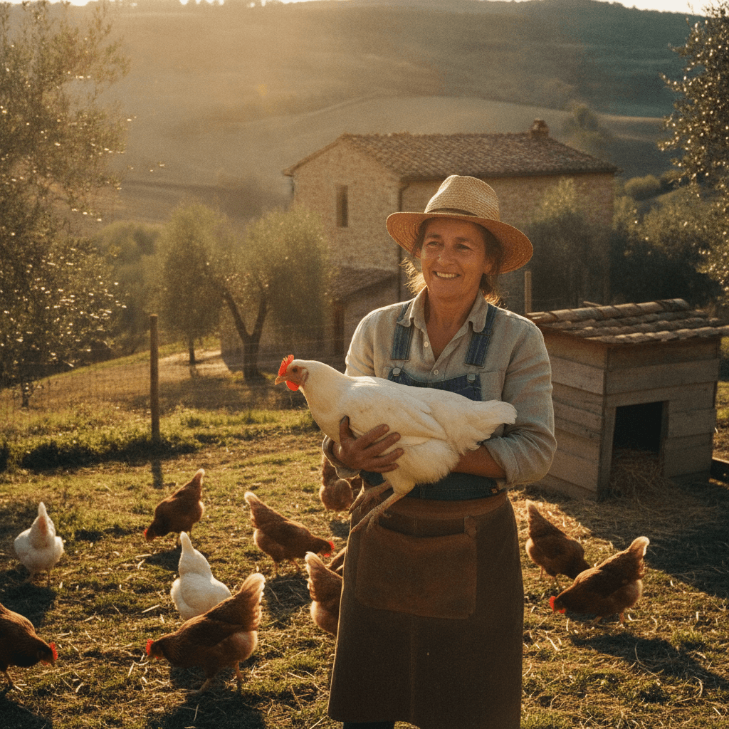 Allevatore di pollo ruspante